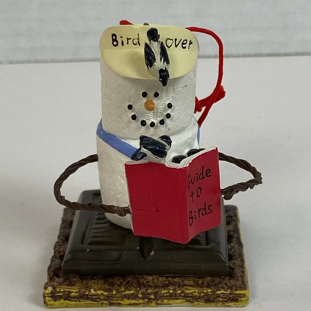 Midwest Original S'mores Bird Watcher Snowman Ornament National Wildlife Fed
